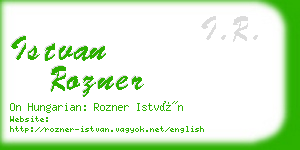 istvan rozner business card